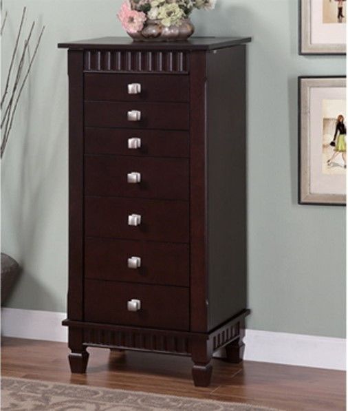 Powell® Merlot 7-Drawer Jewelry Armoire-2