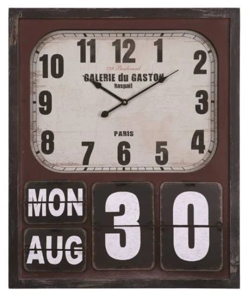 YHD Rusted Red/White Wall Clock-0