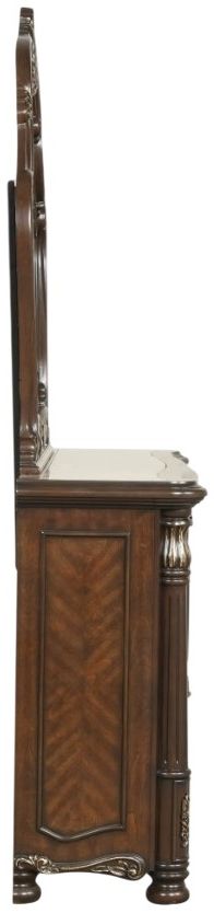 New Classic® Home Furnishings Bella Notte Mahogany Brown Dresser and Mirror-4