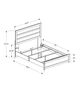 Monarch Specialties Inc. Grey Reclaimed Queen Panel Bed-2