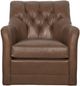 Fairfield® Customizable Emery Leather Swivel Chair-3