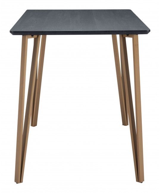 Zuo® Modern Deus Black Counter Table with Gold Metal Base-1