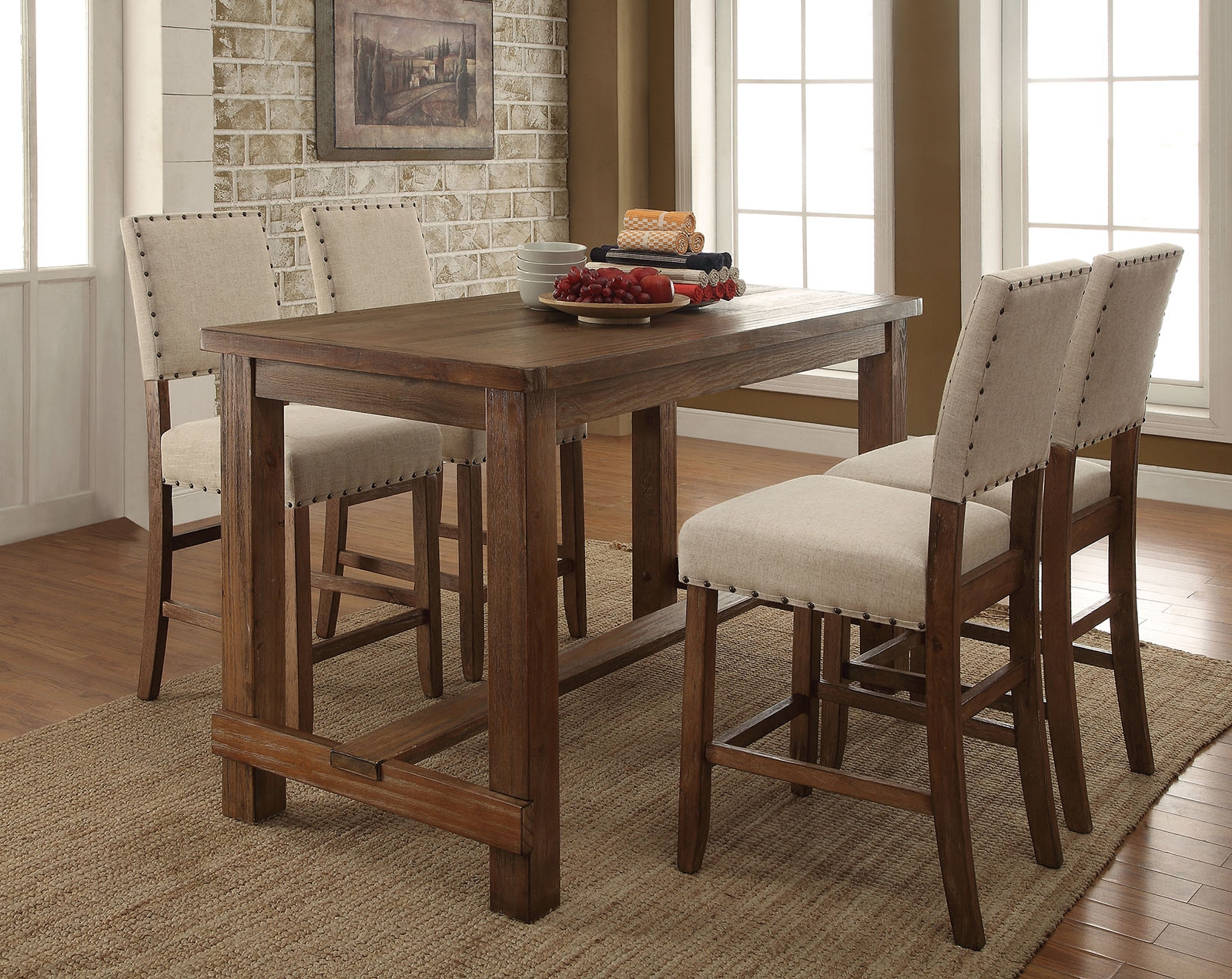 Piece Bar Style Dining Room Sets Piece Counter Height Dining Room