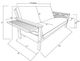 Kodiak Furniture Alamosa Linen Aqua/Graystone Full Storage Futon with Mattress-3