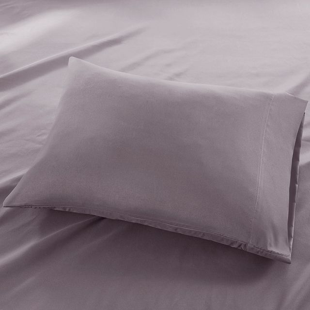 Olliix by Madison Park Purple Queen 3M Microcell All Season Moisture Wicking Lightweight Sheet Set-1