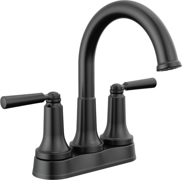 Delta Saylor® Matte Black 2-Handle Tract-Pack Centerset Bathroom Faucet-0