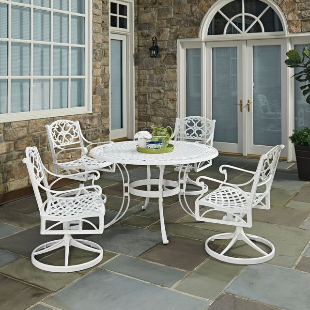 homestyles® Sanibel 5-Piece White Outdoor Dining Set-2