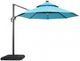 Furniture of America® Nuti Teal Aluminum/Fabric Outdoor Patio Umbrella and Base-1