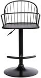 Armen Living Edward Black Adjustable Bar Stool-1