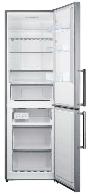 Summit® 10.8 Cu. Ft. Stainless Steel Counter Depth Bottom Freezer Refrigerator-3