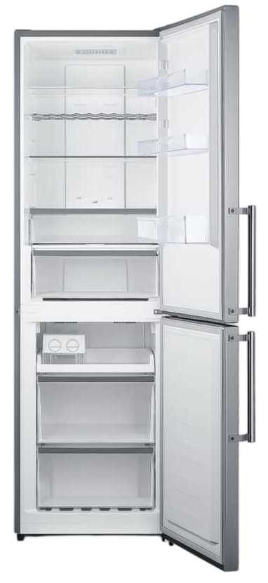 Summit® 10.8 Cu. Ft. Stainless Steel Counter Depth Bottom Freezer Refrigerator-2