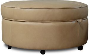 England Furniture Customizable Auden Leather Storage Ottoman