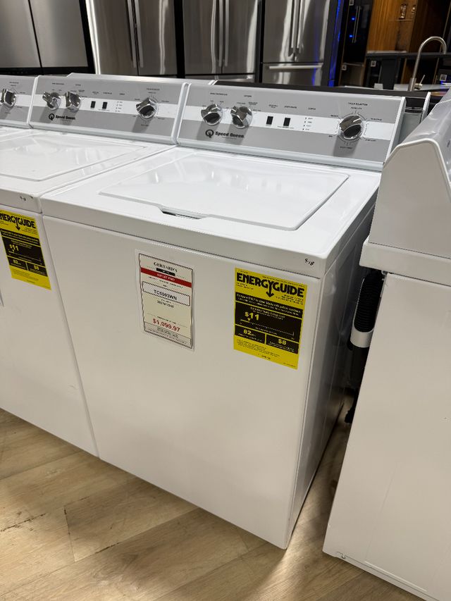 Speed Queen® TC5 3.2 Cu. Ft. White Agitator Top Load Washer-0