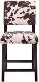 Linon Corey Brown Cow Print Counter Stool-3