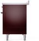 Ilve® Nostalgie II Series 48" Burgundy Pro Style Induction Range-3