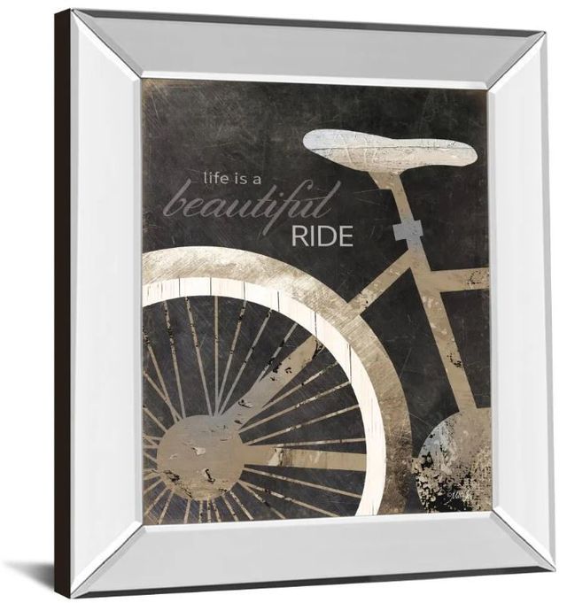 Classy Art Life Is a Beautiful Ride by Marla Rae Mirror Framed Wall Art-1