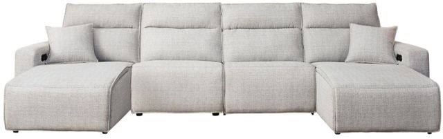 Signature Design by Ashley® Modmax II 4-Piece Stone Modular Power Reclining Sectional and Double Chaise-0
