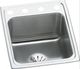 Elkay Lustertone® Classic Lustrous Satin 17" x 22" x 10-1/8" OS4-Hole Single Bowl Drop-In Sink with Perfect Drain®-0