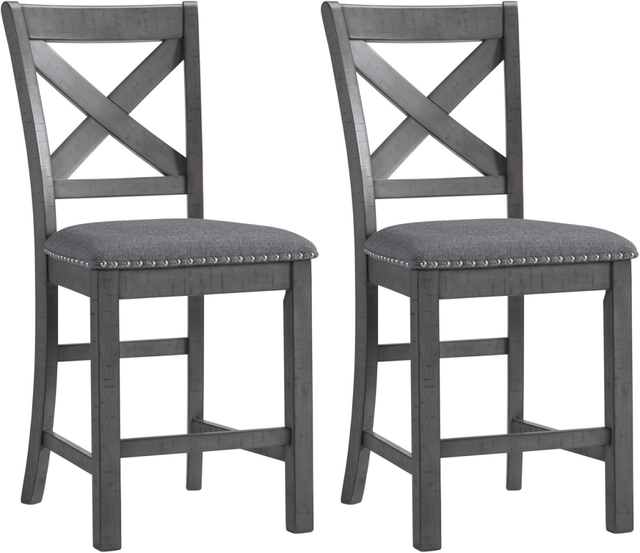 Signature Design by Ashley® Myshanna 2-Piece Gray Bar Stool Set-0