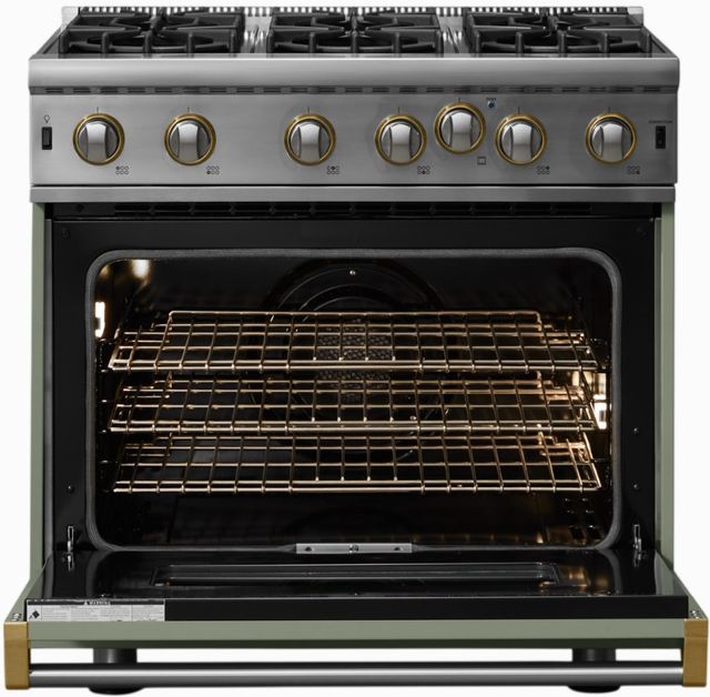 Viking® 5 Series 36" Eucalyptus Pro Style Gas Range-1