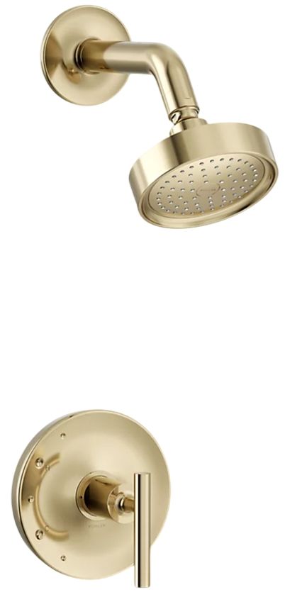 KOHLER® Purist® Rite-Temp® Vibrant French Gold 2.5 GPM Shower Trim Kit with Lever Handle-0