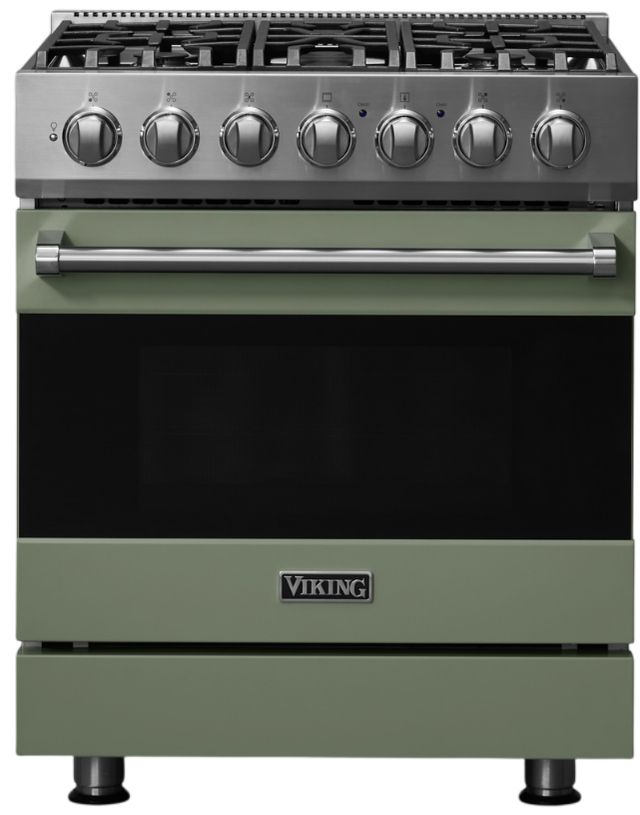 Viking® 3 Series 30" Eucalyptus Propane Pro Style Gas Range-0