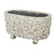 A & B Home Gray Footed Planter with Patterns-0