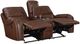 Homelegance® Newnan Brown Double Glider Power Reclining Loveseat-4