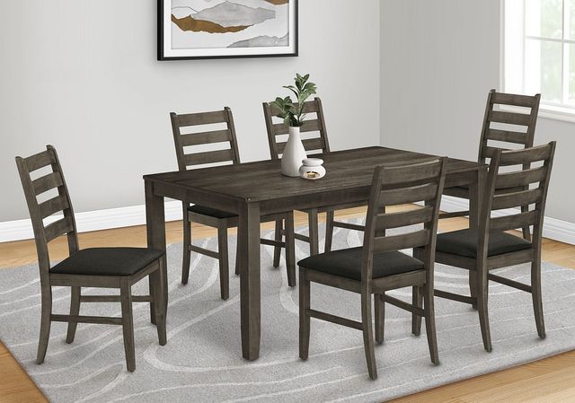 Monarch Specialties Inc. Antique Grey 60" Rectangular Dining Table-1