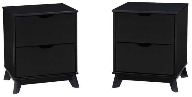 Powell® Portix 2-Piece Black Nightstand Set-0