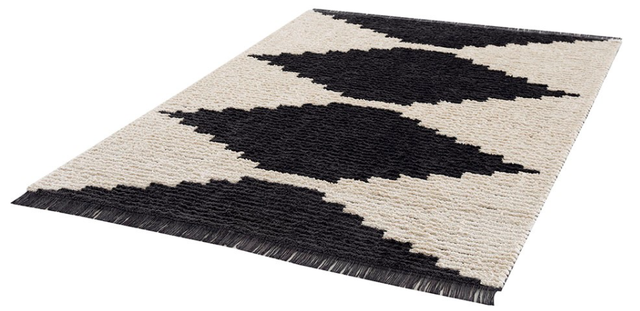 Olliix by Madison Park Amanda Black/Ivory Modern Area Rug-1