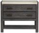 Magnussen Home® Plum Creek Ravenwood Black Open Nightstand with Marble Top-2