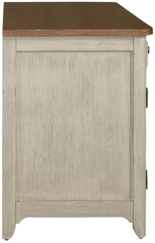 Liberty Furniture Farmhouse Reimagined Antique White/Chestnut Credenza-3