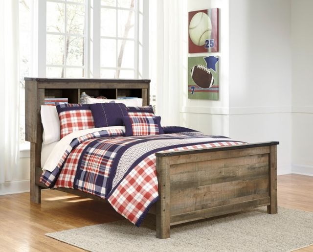 Signature Design by Ashley® Trinell Brown Full Bookcase Panel Bed-1