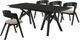 Armen Living Cortina Jackie 5-Piece Walnut Dining Set-0