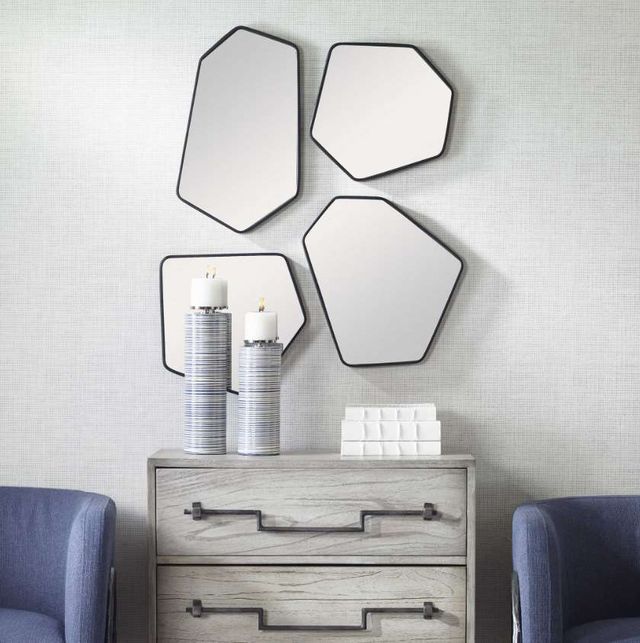 Uttermost® Linneah 4-Piece Black Mirror Set-1
