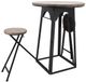 Sagebrook Home Metal and Wood Brown 41" Table with Folding Chairs-2