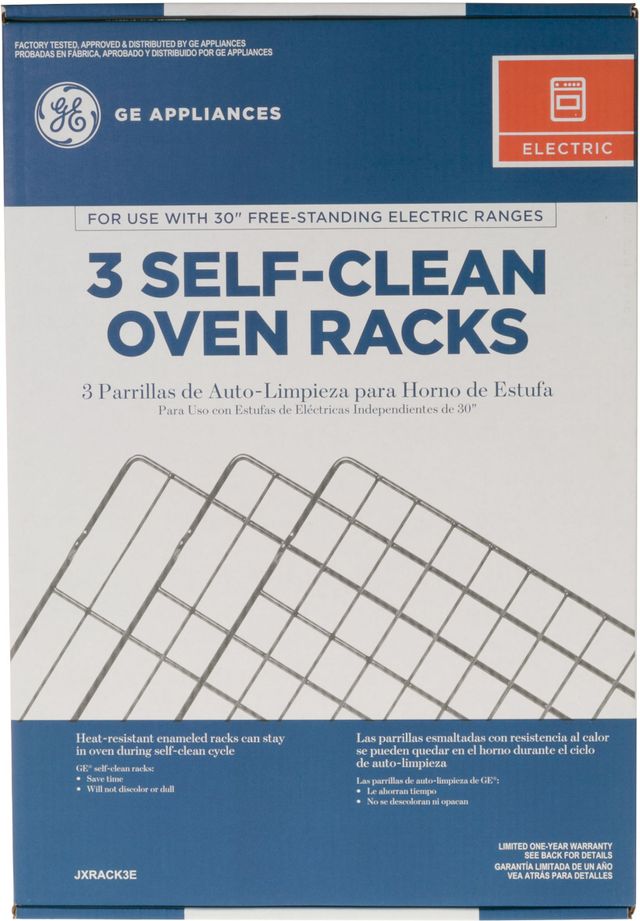 GE® Self-Clean Oven Racks (3PK)-Stainless Steel-3