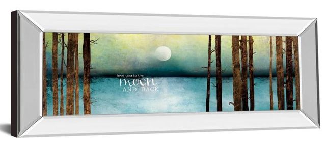 Classy Art Love You to the Moon And Back by Marla Rae Mirror Framed Wall Art-0