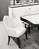 Michael Amini® Tuxedo Piano Keyboard Dining Arm Chair-1