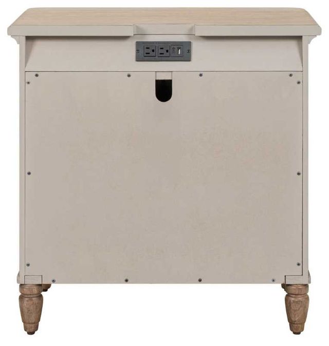 Liberty Furniture Hickory Grove Heirloom Brown Nightstand with Charging Station-4