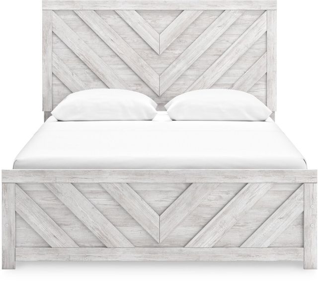 Signature Design by Ashley® Cayboni Whitewash King Panel Bed-0