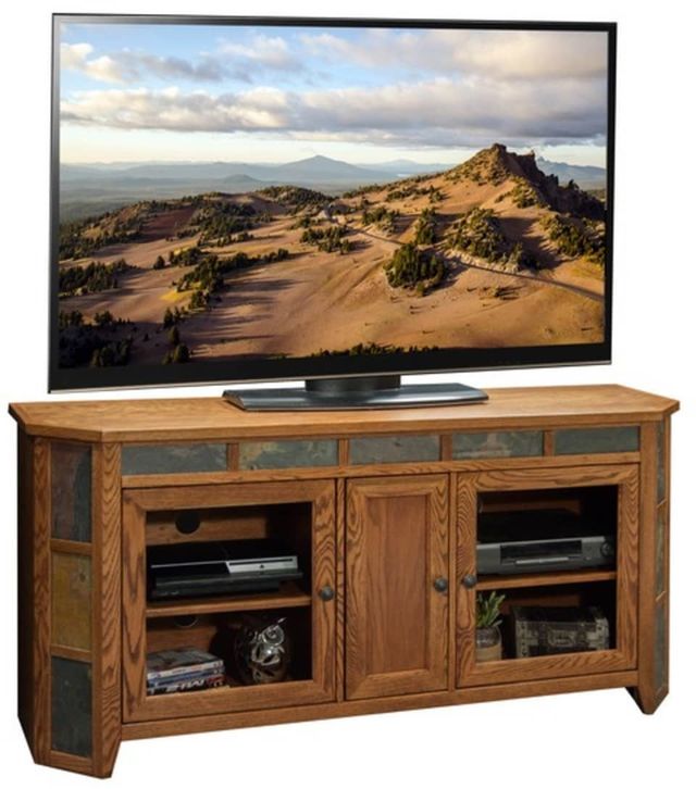 Legends Home Oak Creek 63" Angled TV Cart-0