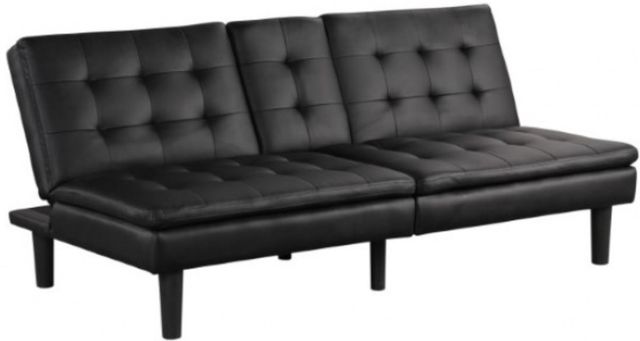Furniture of America® Eidsberg Black Futon Sleeper Sofa-0
