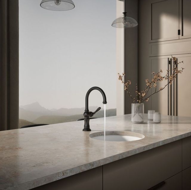 KOHLER® Artifacts® Matte Black 7" Single-Handle Kitchen Sink Faucet-2