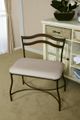 HH2 Home Windsor Beige/Bronze Vanity Bench-2