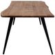 A & B Home Ramirez Brown Dining Table with Black Tapper Legs-2