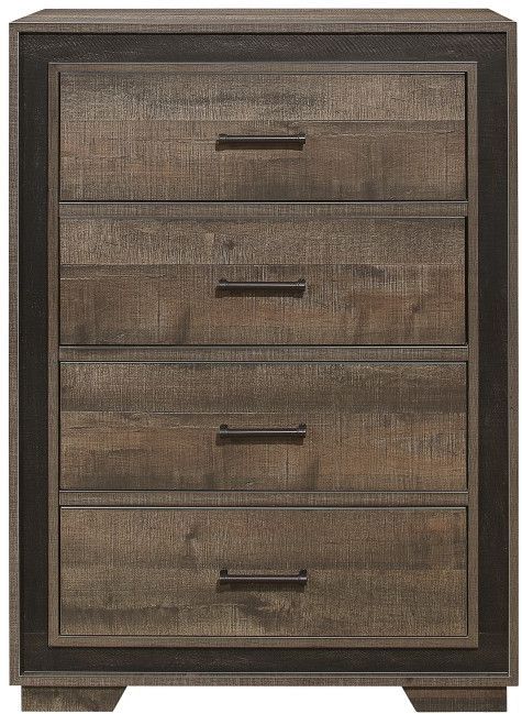 Homelegance® Ellendale Rustic Mahogany/Dark Ebony Chest-2