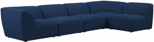 Meridian Furniture Miramar 5-Piece Navy Modular Sectional Sofa Set-0