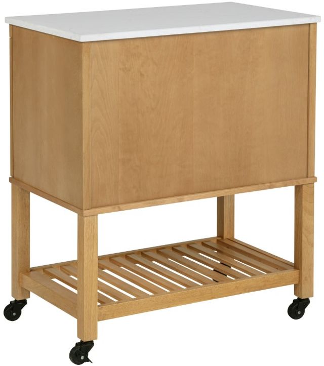 Linon Poppy Natural/White Kitchen Cart-4